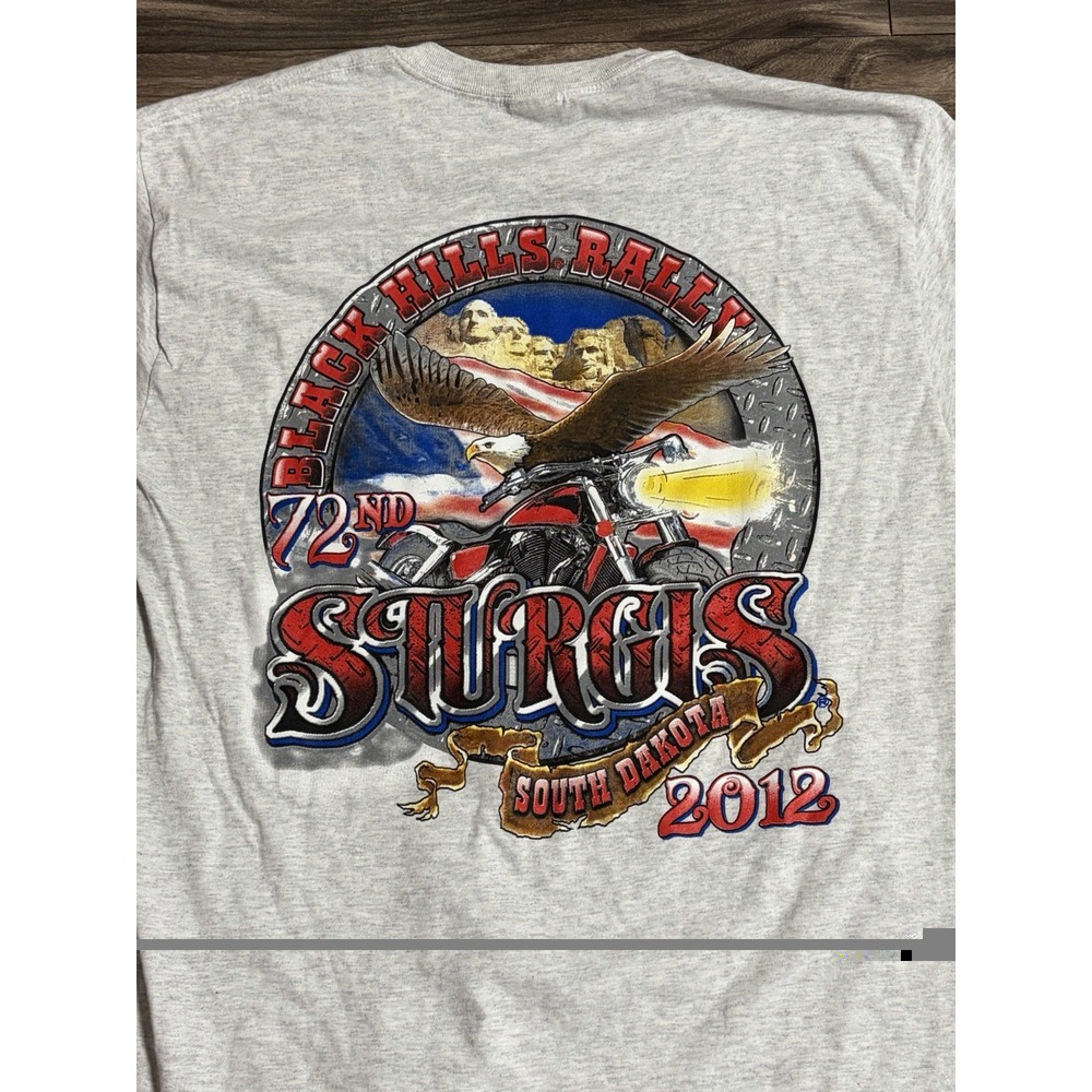 Biker Wear, T Shirt 72nd Sturgis Black Hills Rally North Dakota 2012 M 700 - Picture 2 of 5